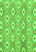 Machine Washable Abstract Green Modern Area Rugs, wshabs948grn