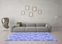 Machine Washable Abstract Blue Modern Rug, wshabs948blu