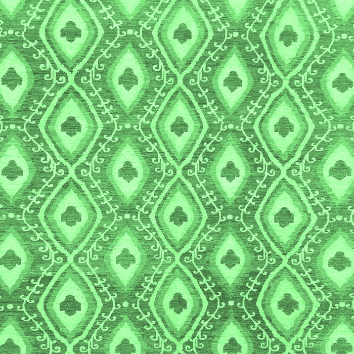 Square Machine Washable Abstract Emerald Green Modern Area Rugs, wshabs948emgrn