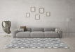 Machine Washable Abstract Gray Modern Rug in a Living Room,, wshabs948gry