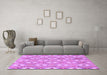 Machine Washable Abstract Purple Modern Area Rugs in a Living Room, wshabs948pur