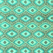 Square Abstract Turquoise Modern Rug, abs948turq