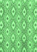 Machine Washable Abstract Emerald Green Modern Area Rugs, wshabs948emgrn