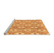 Sideview of Machine Washable Abstract Orange Modern Area Rugs, wshabs948org