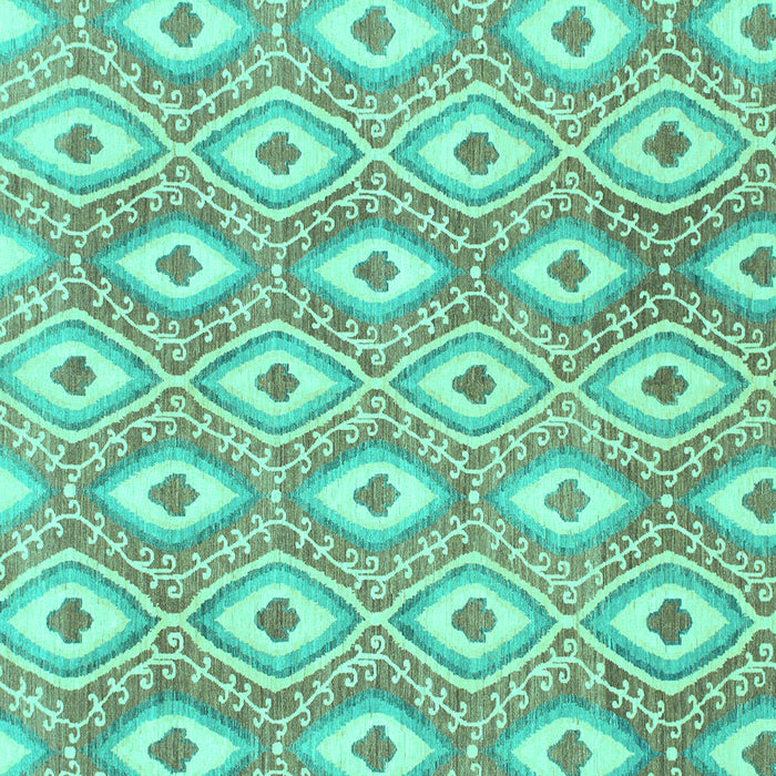 Square Machine Washable Abstract Turquoise Modern Area Rugs, wshabs948turq