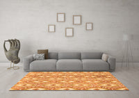 Machine Washable Abstract Orange Modern Rug, wshabs948org