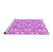 Sideview of Machine Washable Abstract Purple Modern Area Rugs, wshabs948pur