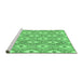 Sideview of Machine Washable Abstract Emerald Green Modern Area Rugs, wshabs948emgrn