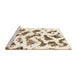 Sideview of Machine Washable Abstract Blanched Almond Beige Rug, wshabs949