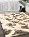 Machine Washable Abstract Blanched Almond Beige Rug in a Family Room, wshabs949