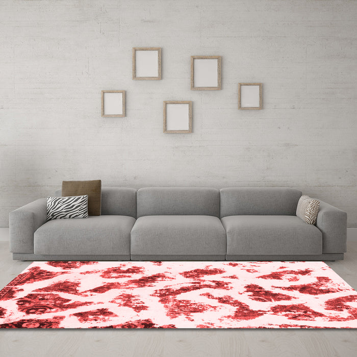 Modern Red Washable Rugs