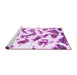 Sideview of Machine Washable Abstract Purple Modern Area Rugs, wshabs949pur