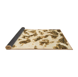 Sideview of Abstract Brown Modern Rug, abs949brn