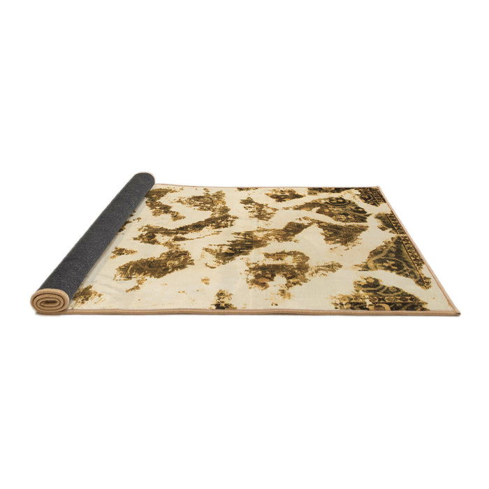 Sideview of Abstract Brown Modern Rug, abs949brn