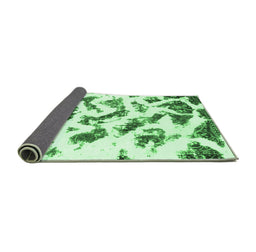 Sideview of Abstract Emerald Green Modern Rug, abs949emgrn