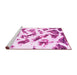 Sideview of Machine Washable Abstract Pink Modern Rug, wshabs949pnk