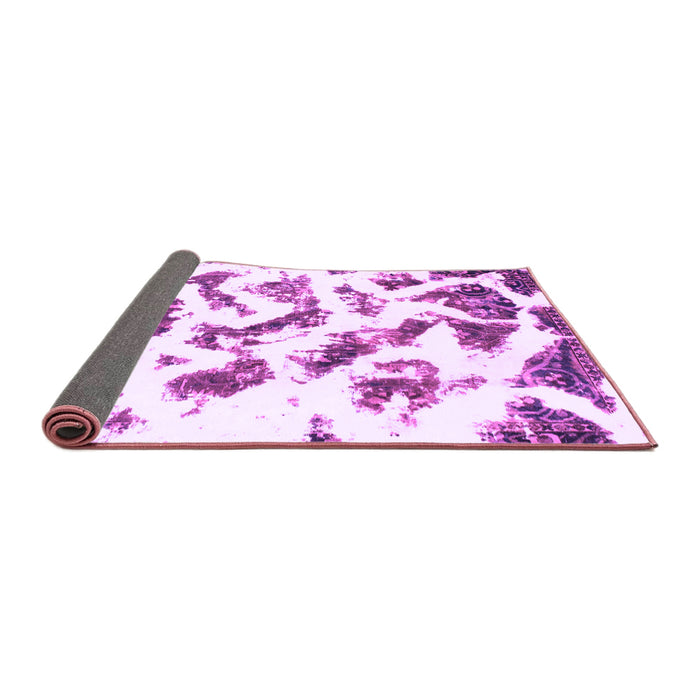 Sideview of Abstract Purple Modern Rug, abs949pur