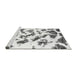 Sideview of Machine Washable Abstract Gray Modern Rug, wshabs949gry