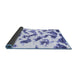 Sideview of Abstract Blue Modern Rug, abs949blu