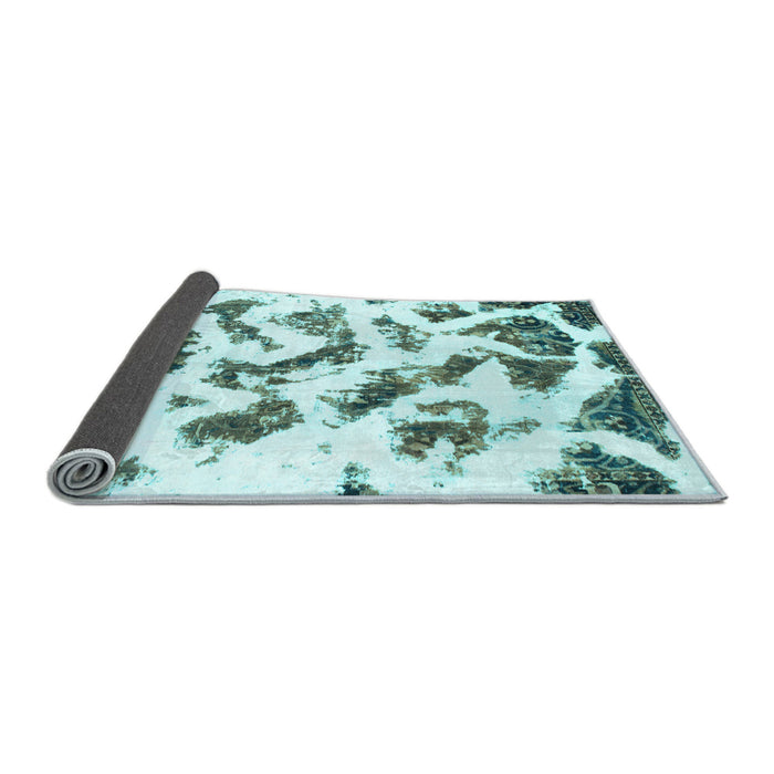 Sideview of Abstract Light Blue Modern Rug, abs949lblu
