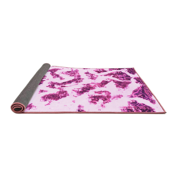 Sideview of Abstract Pink Modern Rug, abs949pnk