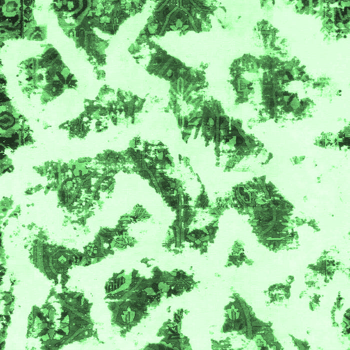 Machine Washable Abstract Emerald Green Modern Area Rugs, wshabs949emgrn