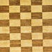 Square Abstract Sedona Brown Checkered Rug, abs94