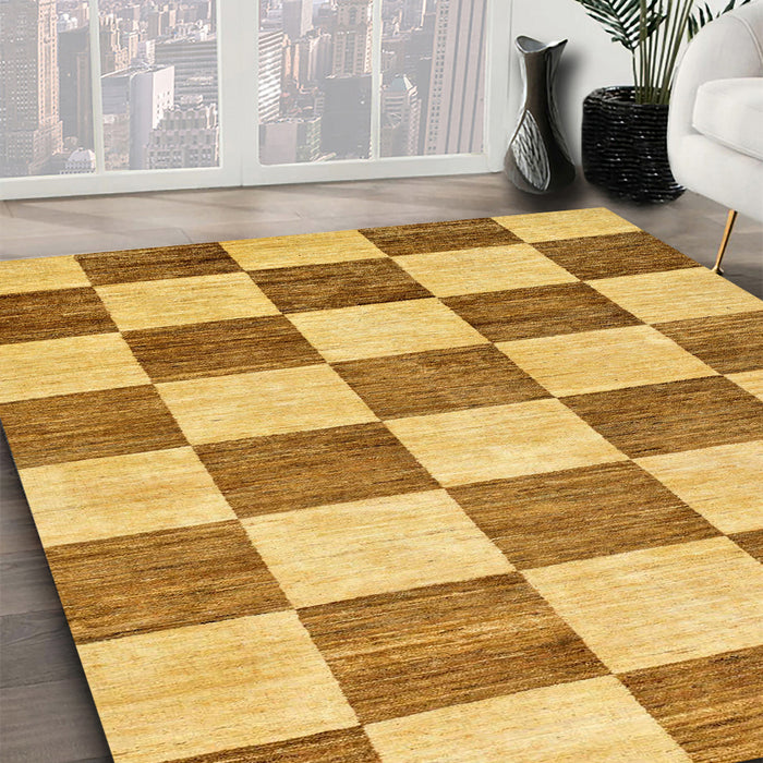 Machine Washable Abstract Sedona Brown Rug in a Family Room, wshabs94