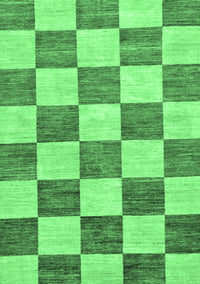 Checkered Emerald Green Modern Rug, abs94emgrn