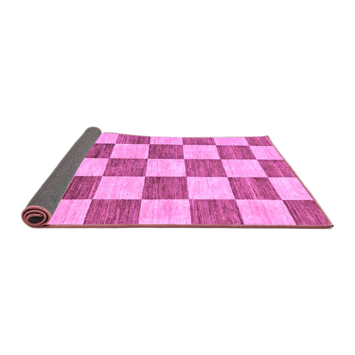 Sideview of Checkered Purple Modern Rug, abs94pur