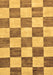 Machine Washable Checkered Brown Modern Rug, wshabs94brn