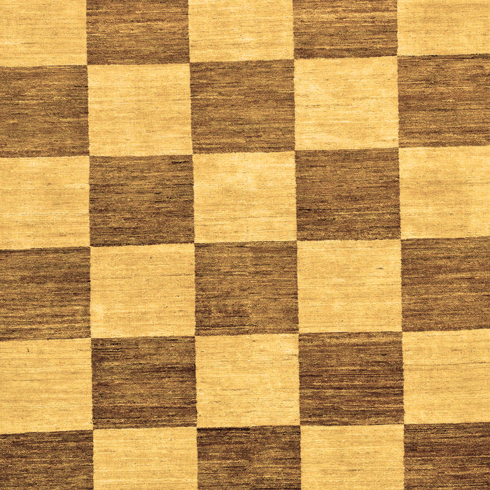 Machine Washable Checkered Brown Modern Rug, wshabs94brn