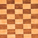 Square Machine Washable Checkered Orange Modern Area Rugs, wshabs94org