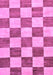 Machine Washable Checkered Purple Modern Area Rugs, wshabs94pur