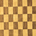Square Machine Washable Checkered Brown Modern Rug, wshabs94brn