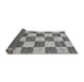 Sideview of Checkered Gray Modern Rug, abs94gry