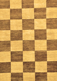 Checkered Brown Modern Rug, abs94brn