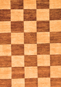 Checkered Orange Modern Rug, abs94org