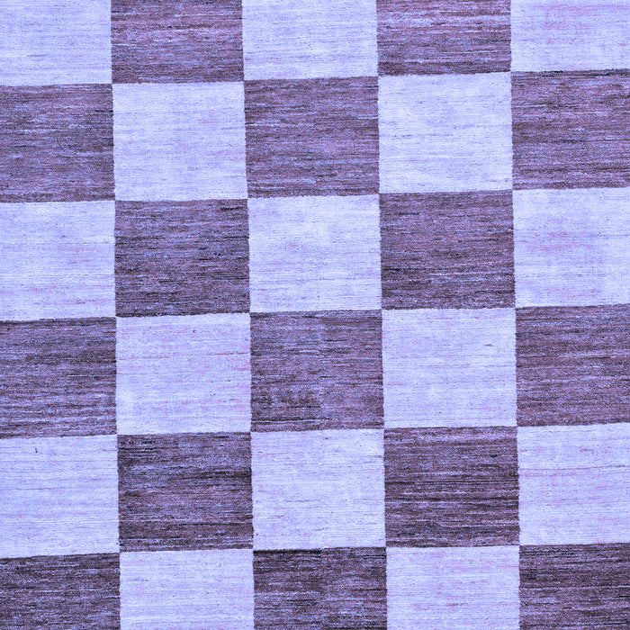 Machine Washable Checkered Blue Modern Rug, wshabs94blu