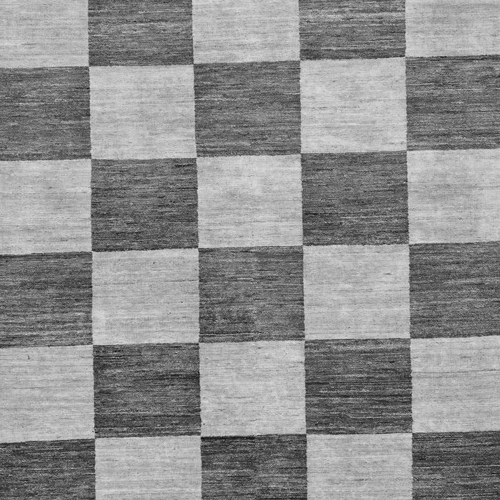 Machine Washable Checkered Gray Modern Rug, wshabs94gry