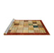 Sideview of Machine Washable Abstract Orange Rug, wshabs950