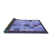 Sideview of Checkered Blue Modern Rug, abs950blu