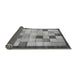 Sideview of Checkered Gray Modern Rug, abs950gry