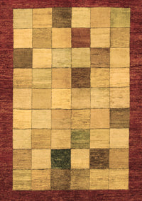 Checkered Brown Modern Rug, abs950brn