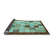 Sideview of Checkered Light Blue Modern Rug, abs950lblu