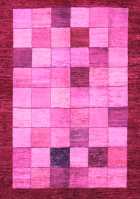 Checkered Pink Modern Rug, abs950pnk