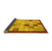 Sideview of Checkered Yellow Modern Rug, abs950yw