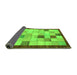 Sideview of Checkered Green Modern Rug, abs950grn