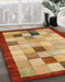 Machine Washable Abstract Orange Rug in a Family Room, wshabs950