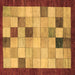 Square Checkered Brown Modern Rug, abs950brn